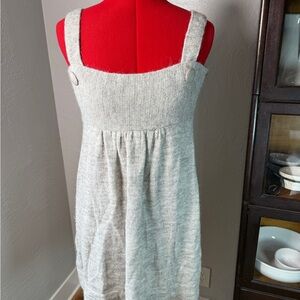 Topshop Alpaca Blend Knit Sweater Dress Gray Sleeveless Size 10 US 6